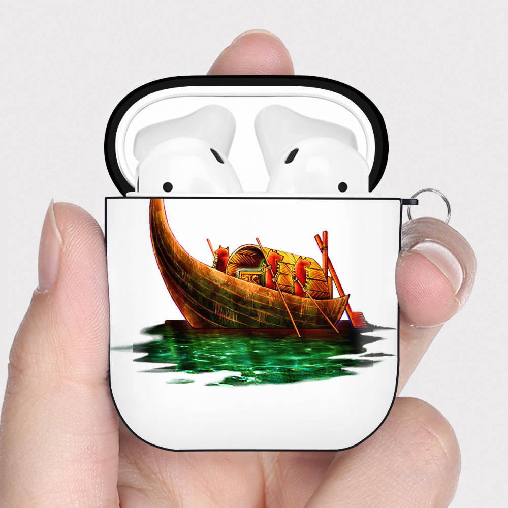 （画像用） 遊☆戯☆王 Yu-Gi-Oh! AirPods 第2世代保護ケース ハードシェル ブラック 耐衝撃・防指紋・カラビナ付き