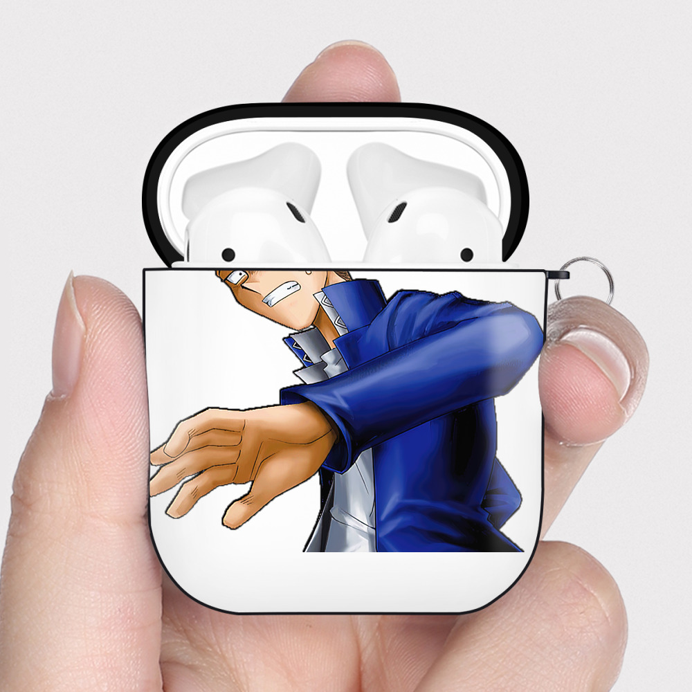 （画像用） 遊☆戯☆王 Yu-Gi-Oh! AirPods 第2世代保護ケース ハードシェル ブラック 耐衝撃・防指紋・カラビナ付き