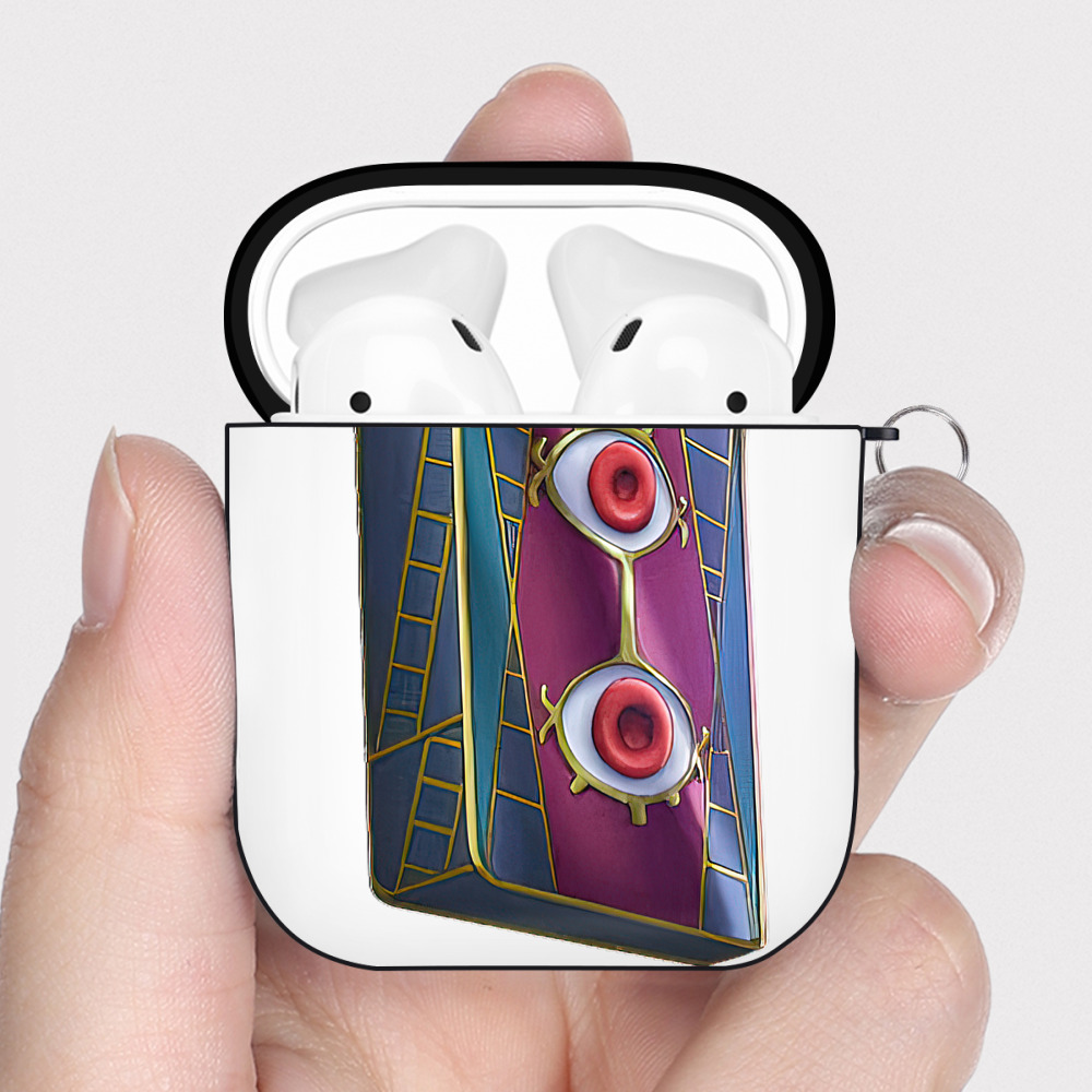 （画像用） 遊☆戯☆王 Yu-Gi-Oh! AirPods 第2世代保護ケース ハードシェル ブラック 耐衝撃・防指紋・カラビナ付き