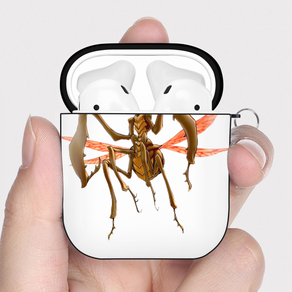 （画像用） 遊☆戯☆王 Yu-Gi-Oh! AirPods 第2世代保護ケース ハードシェル ブラック 耐衝撃・防指紋・カラビナ付き