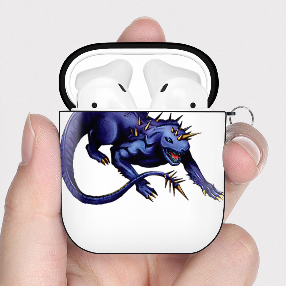 （画像用） 遊☆戯☆王 Yu-Gi-Oh! AirPods 第2世代保護ケース ハードシェル ブラック 耐衝撃・防指紋・カラビナ付き