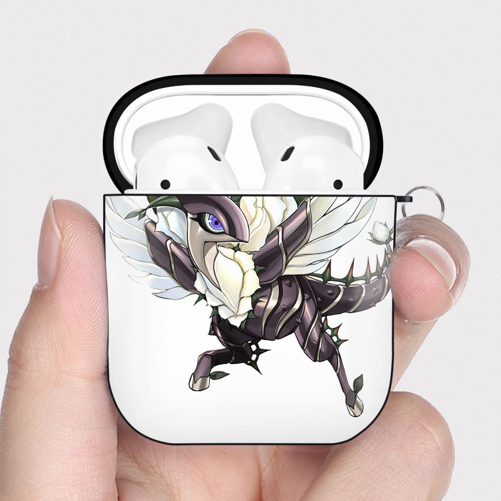 （画像用） 遊☆戯☆王 Yu-Gi-Oh! AirPods 第2世代保護ケース ハードシェル ブラック 耐衝撃・防指紋・カラビナ付き