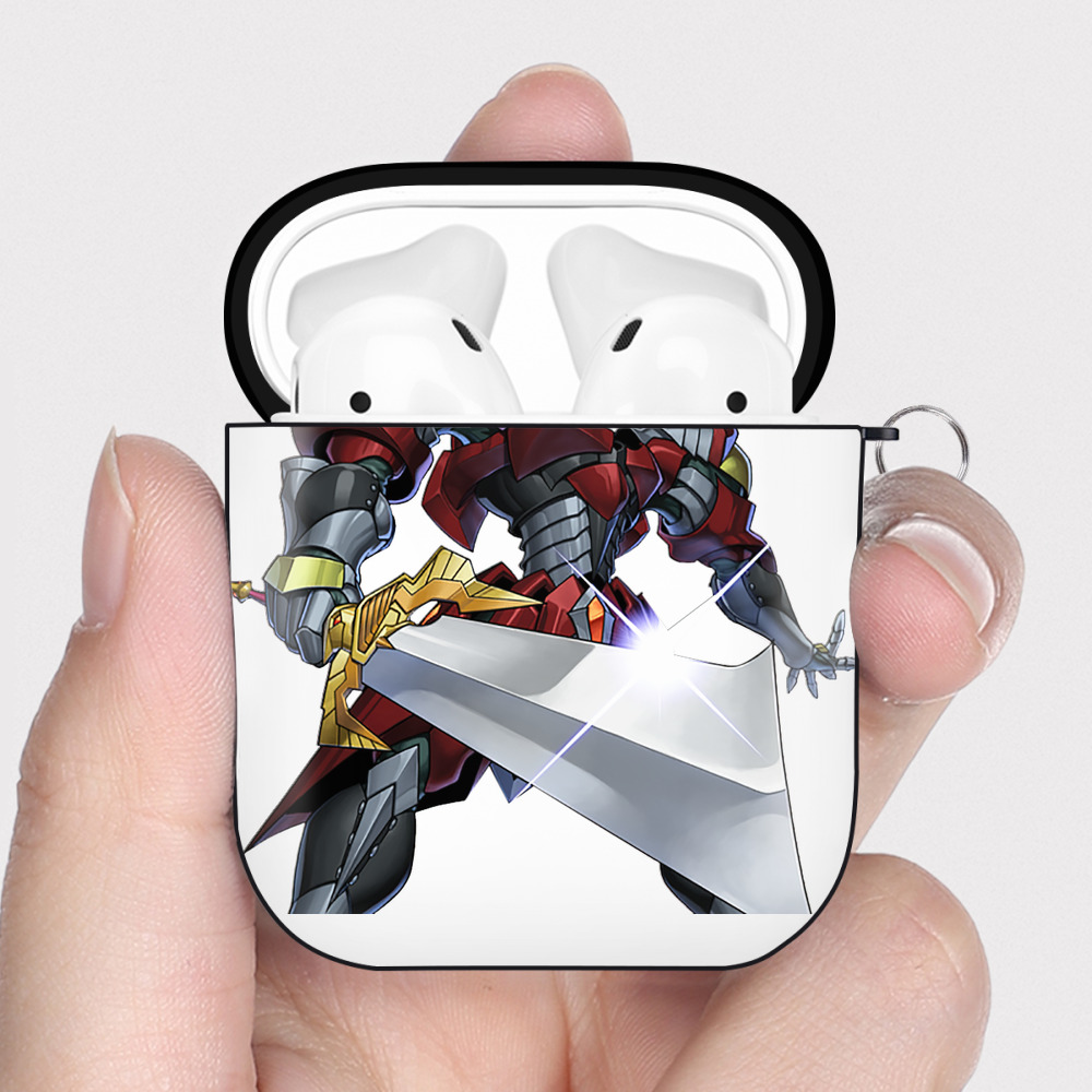 （画像用） 遊☆戯☆王 Yu-Gi-Oh! AirPods 第2世代保護ケース ハードシェル ブラック 耐衝撃・防指紋・カラビナ付き
