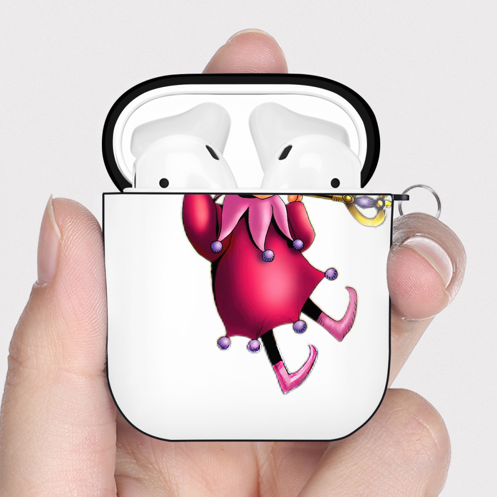 （画像用） 遊☆戯☆王 Yu-Gi-Oh! AirPods 第2世代保護ケース ハードシェル ブラック 耐衝撃・防指紋・カラビナ付き