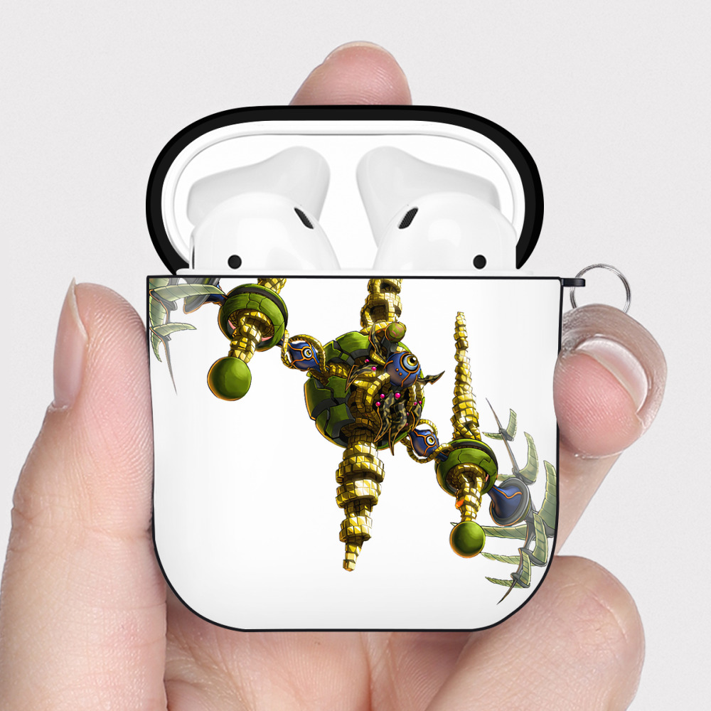 （画像用） 遊☆戯☆王 Yu-Gi-Oh! AirPods 第2世代保護ケース ハードシェル ブラック 耐衝撃・防指紋・カラビナ付き