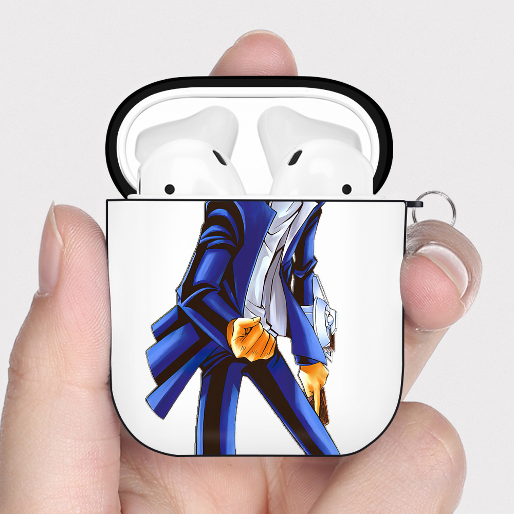 （画像用） 遊☆戯☆王 Yu-Gi-Oh! AirPods 第2世代保護ケース ハードシェル ブラック 耐衝撃・防指紋・カラビナ付き