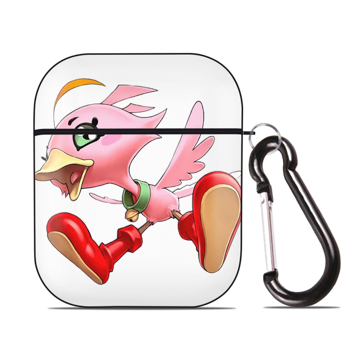 （画像用） 遊☆戯☆王 Yu-Gi-Oh! AirPods 第2世代保護ケース ハードシェル ブラック 耐衝撃・防指紋・カラビナ付き