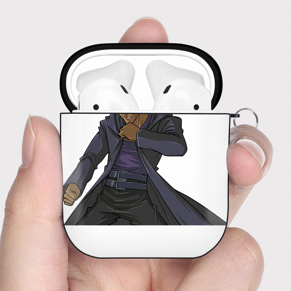 （画像用） 遊☆戯☆王 Yu-Gi-Oh! AirPods 第2世代保護ケース ハードシェル ブラック 耐衝撃・防指紋・カラビナ付き