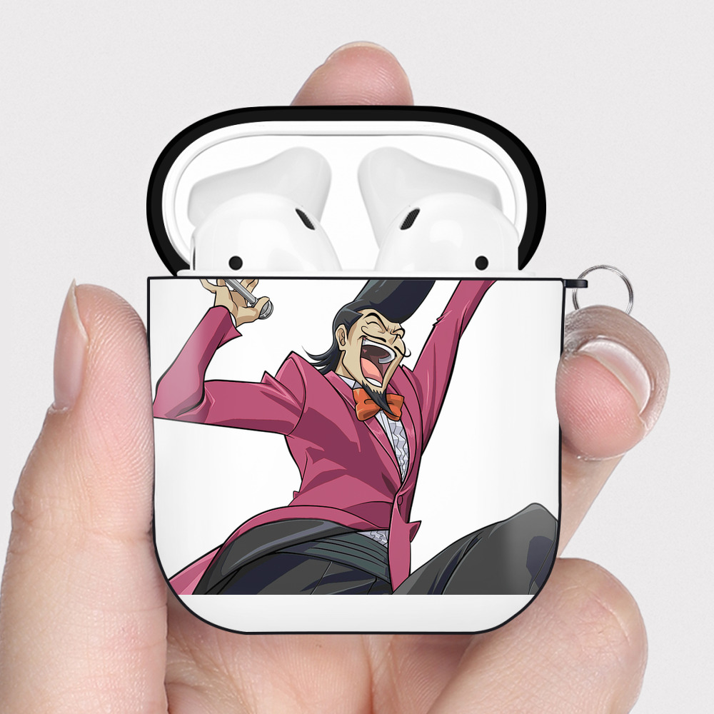 （画像用） 遊☆戯☆王 Yu-Gi-Oh! AirPods 第2世代保護ケース ハードシェル ブラック 耐衝撃・防指紋・カラビナ付き