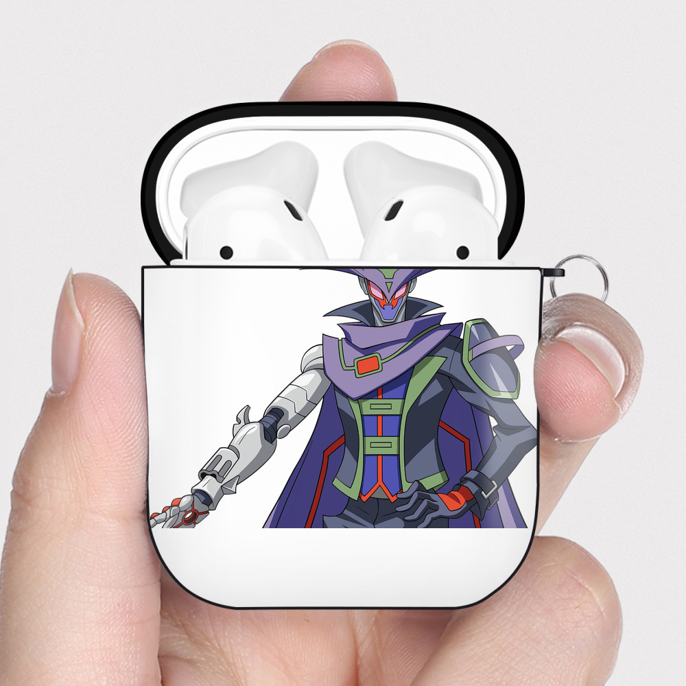 （画像用） 遊☆戯☆王 Yu-Gi-Oh! AirPods 第2世代保護ケース ハードシェル ブラック 耐衝撃・防指紋・カラビナ付き