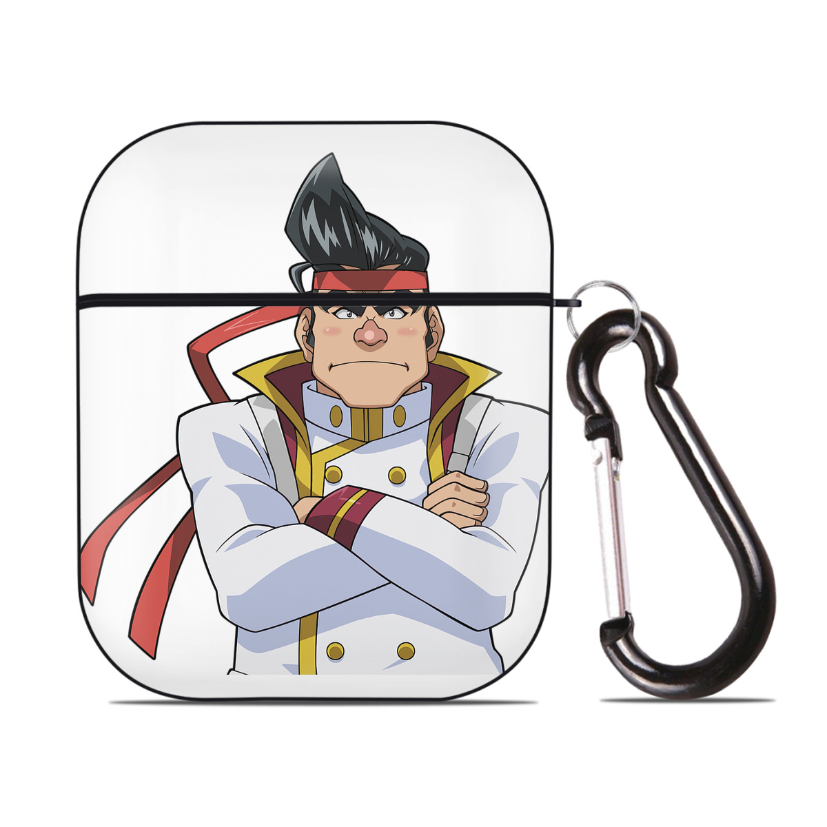 （画像用） 遊☆戯☆王 Yu-Gi-Oh! AirPods 第2世代保護ケース ハードシェル ブラック 耐衝撃・防指紋・カラビナ付き