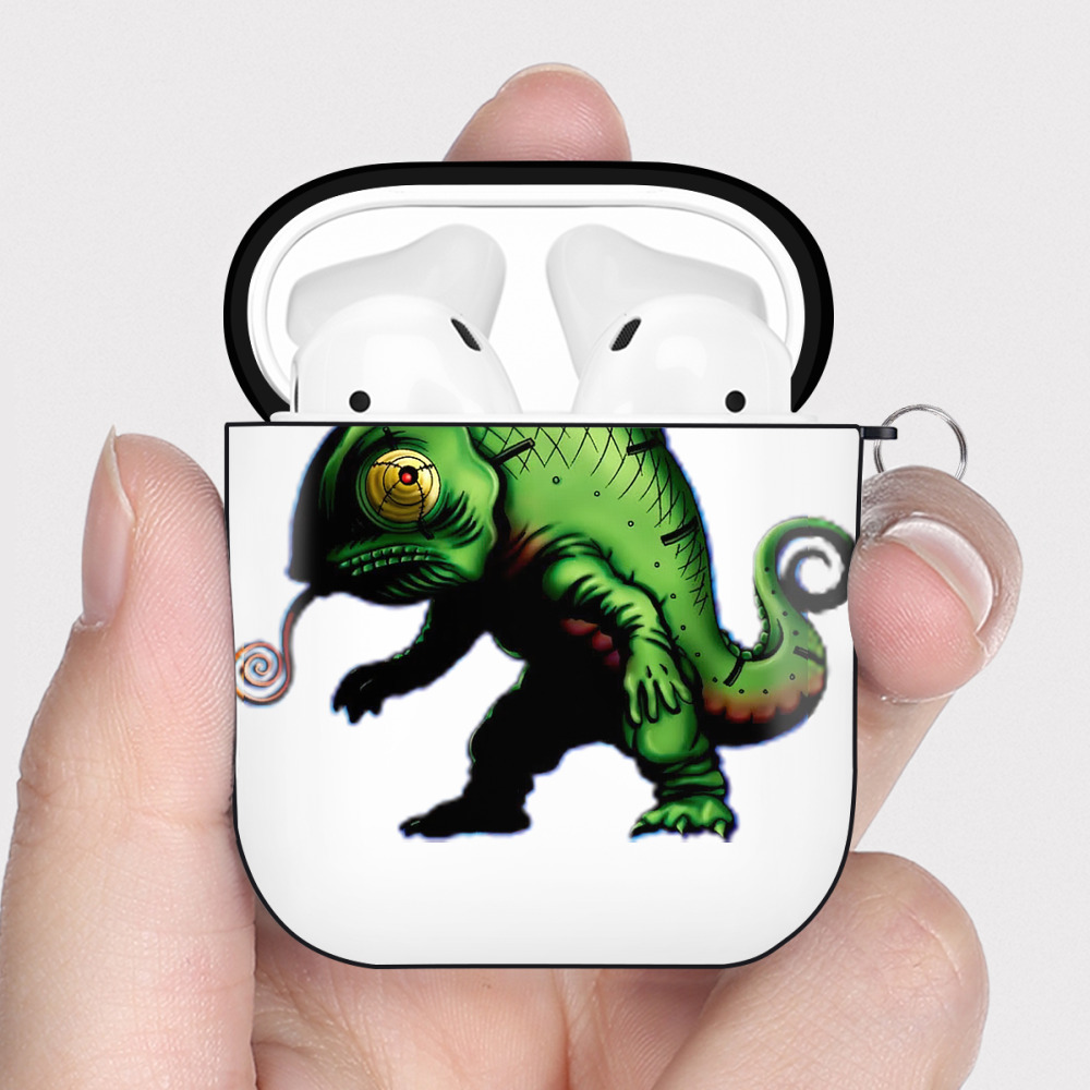 （画像用） 遊☆戯☆王 Yu-Gi-Oh! AirPods 第2世代保護ケース ハードシェル ブラック 耐衝撃・防指紋・カラビナ付き