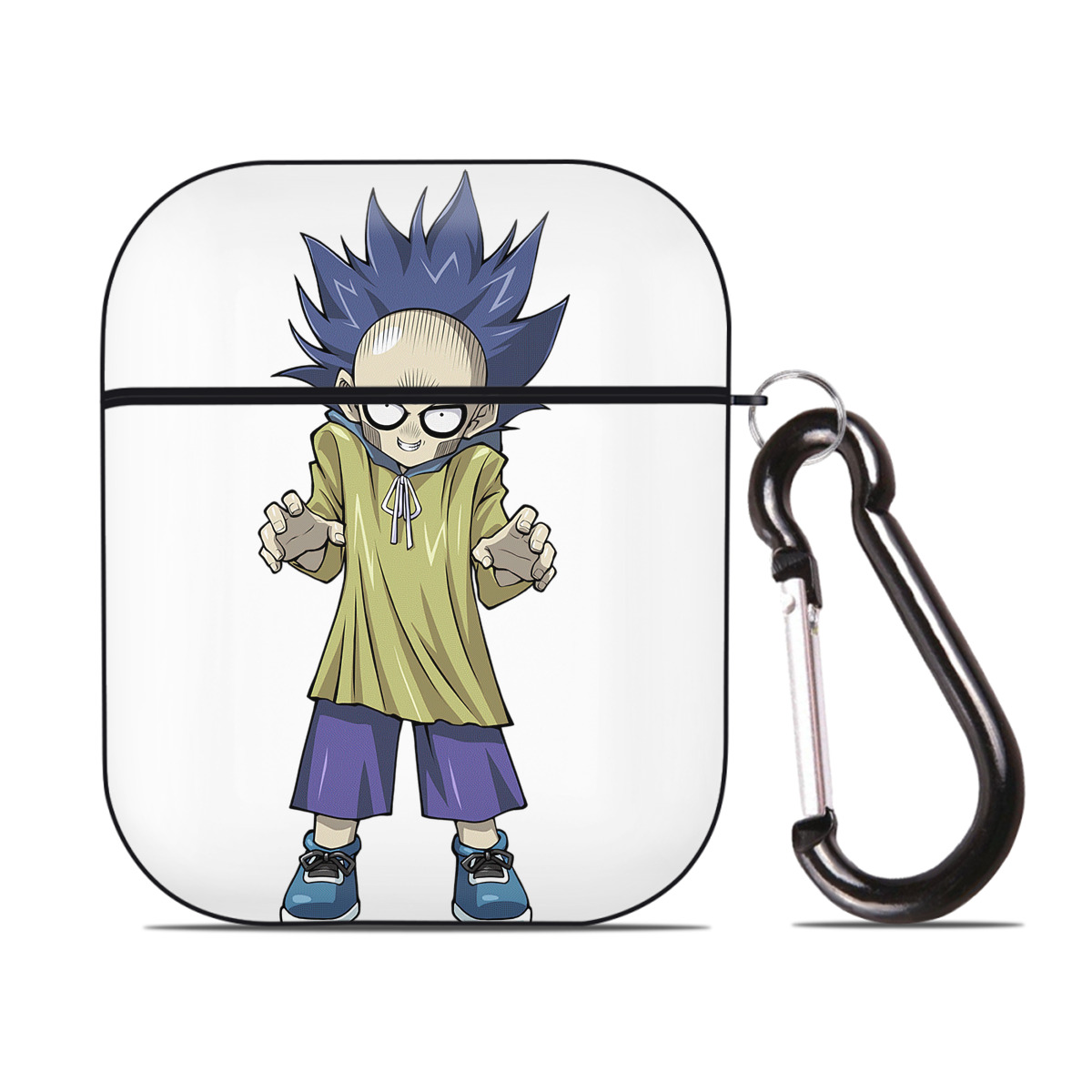 （画像用） 遊☆戯☆王 Yu-Gi-Oh! AirPods 第2世代保護ケース ハードシェル ブラック 耐衝撃・防指紋・カラビナ付き