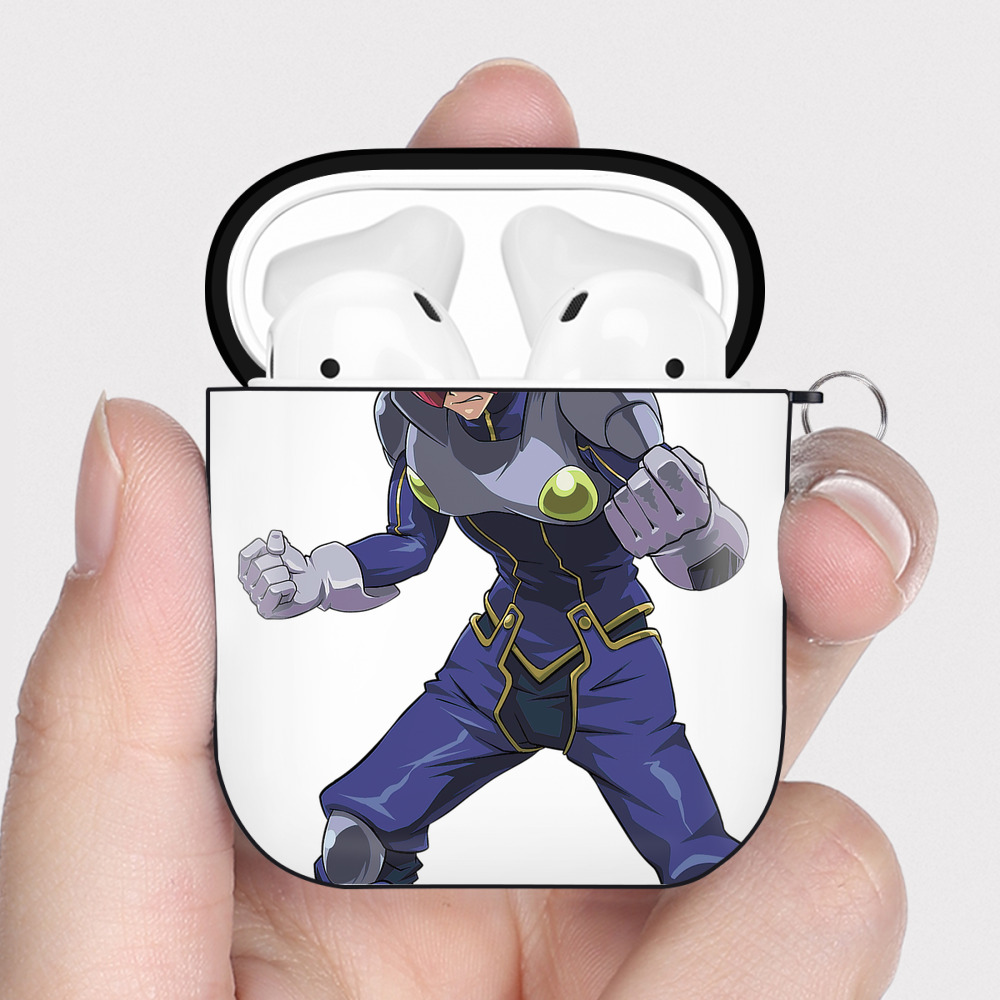 （画像用） 遊☆戯☆王 Yu-Gi-Oh! AirPods 第2世代保護ケース ハードシェル ブラック 耐衝撃・防指紋・カラビナ付き