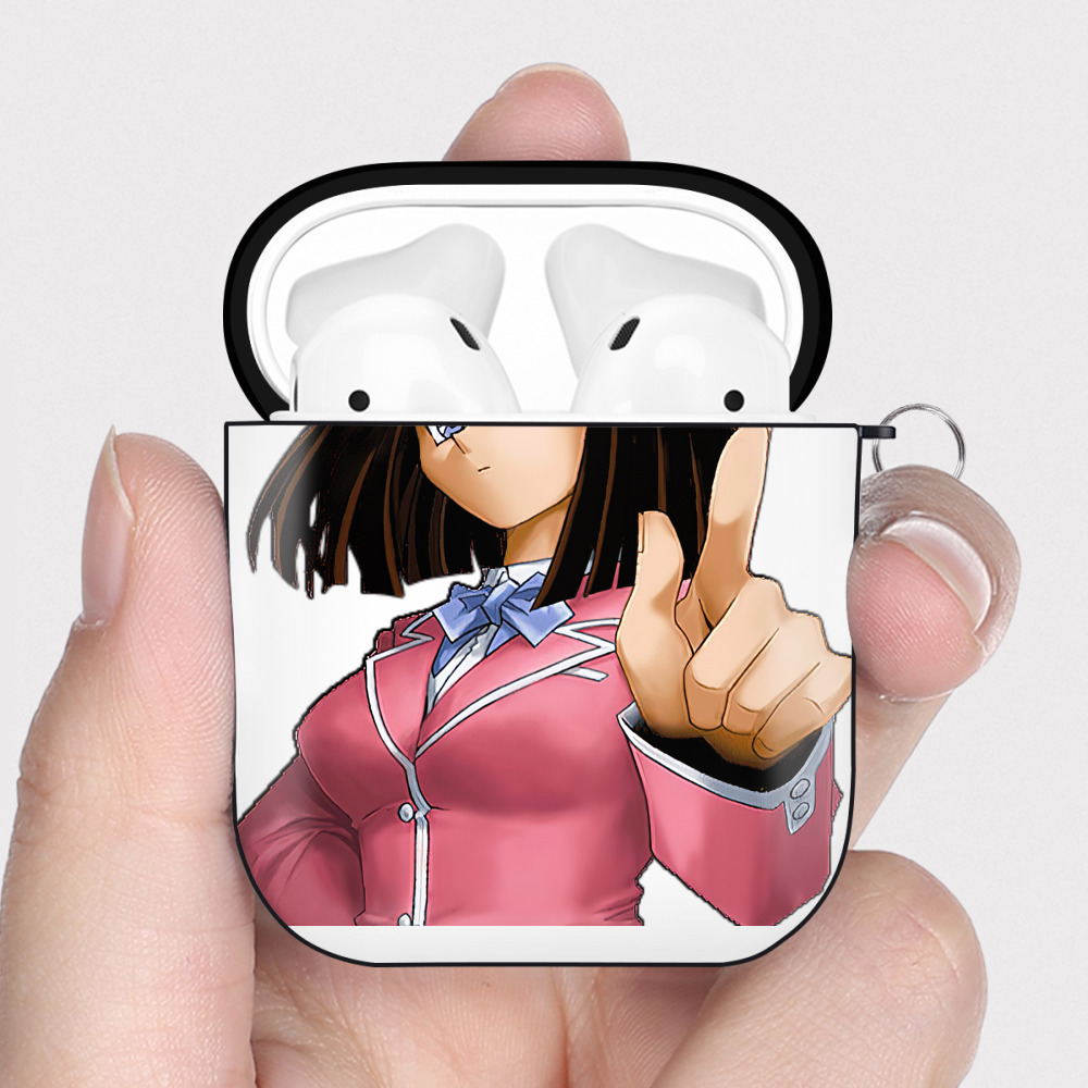 （画像用） 遊☆戯☆王 Yu-Gi-Oh! AirPods 第2世代保護ケース ハードシェル ブラック 耐衝撃・防指紋・カラビナ付き