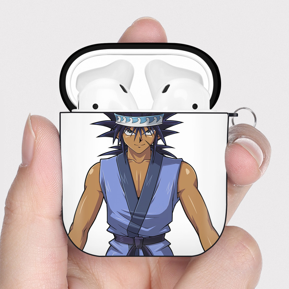 （画像用） 遊☆戯☆王 Yu-Gi-Oh! AirPods 第2世代保護ケース ハードシェル ブラック 耐衝撃・防指紋・カラビナ付き