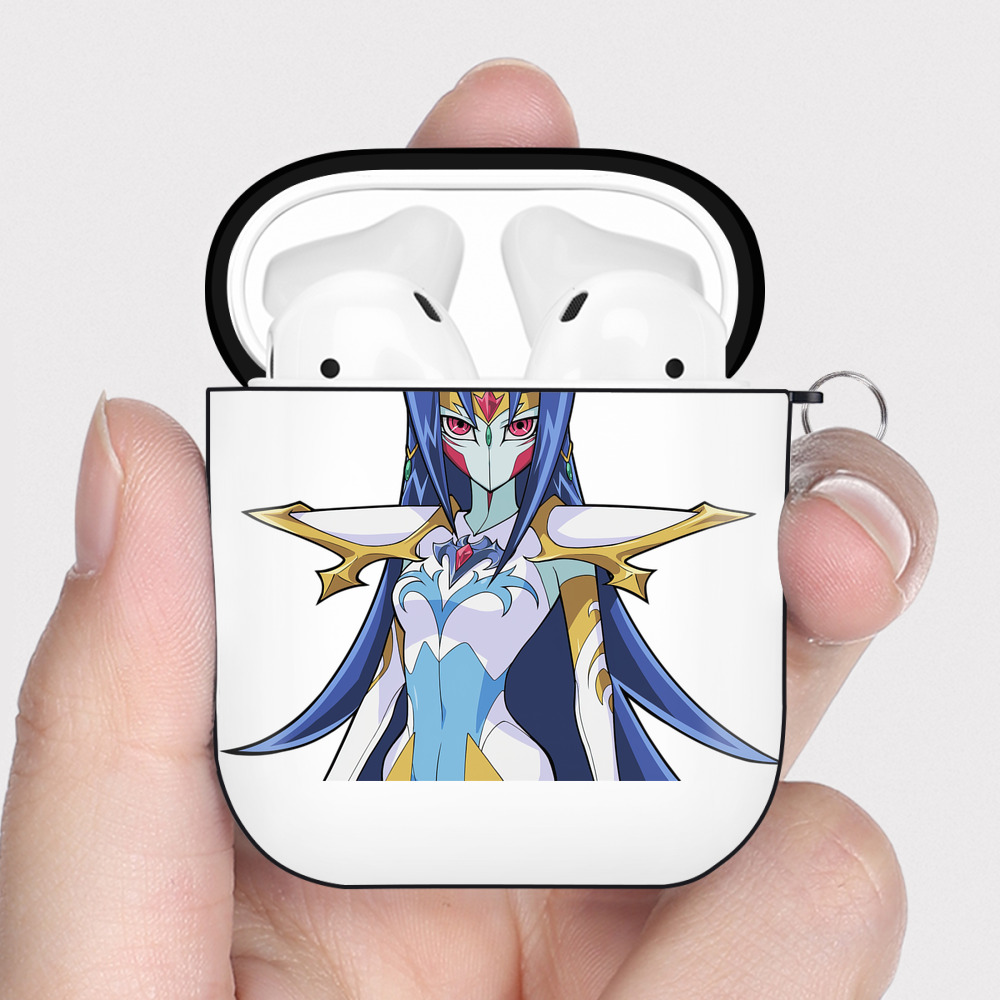 （画像用） 遊☆戯☆王 Yu-Gi-Oh! AirPods 第2世代保護ケース ハードシェル ブラック 耐衝撃・防指紋・カラビナ付き