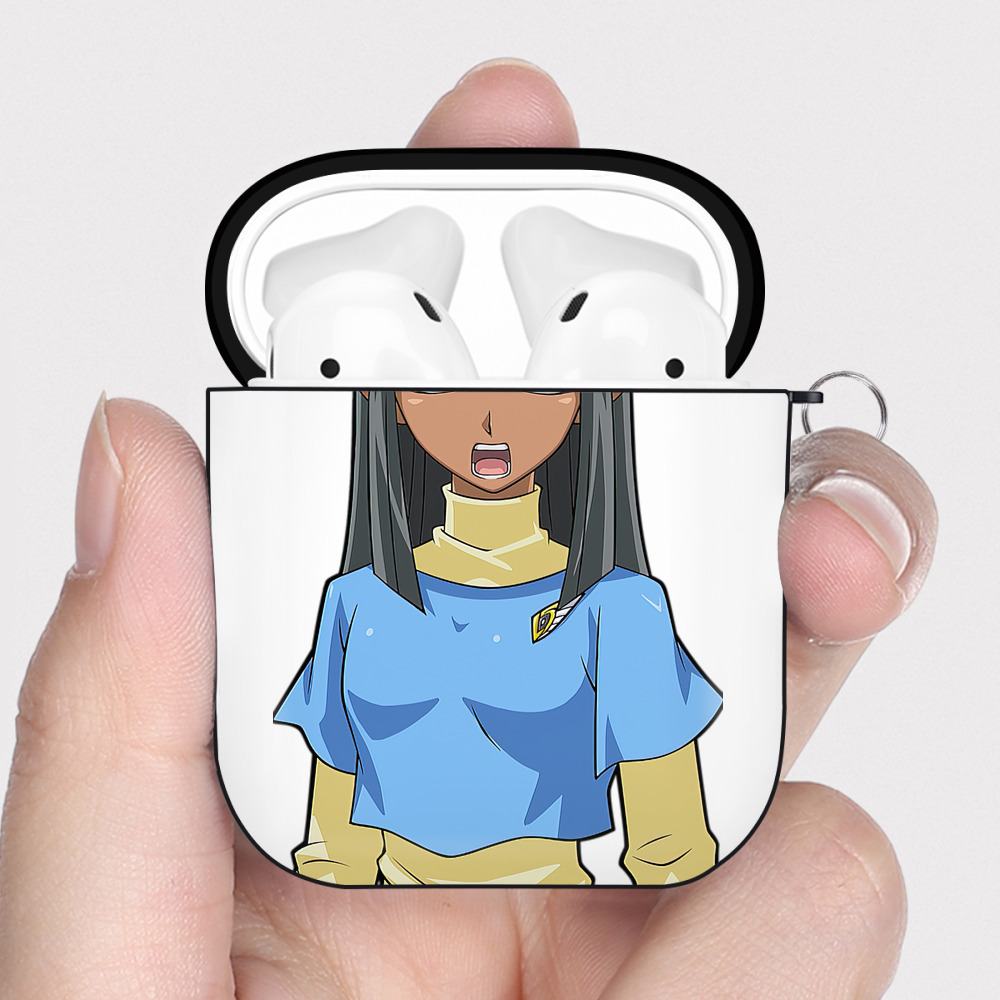 （画像用） 遊☆戯☆王 Yu-Gi-Oh! AirPods 第2世代保護ケース ハードシェル ブラック 耐衝撃・防指紋・カラビナ付き