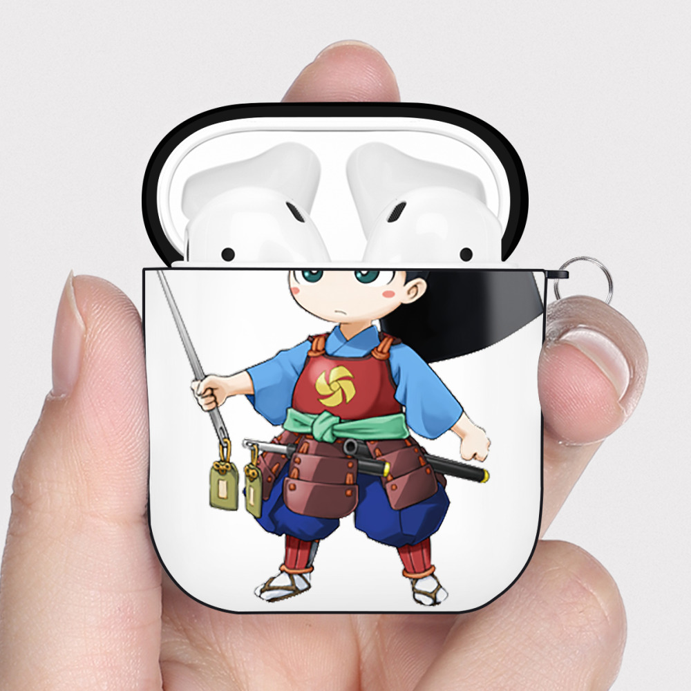 （画像用） 遊☆戯☆王 Yu-Gi-Oh! AirPods 第2世代保護ケース ハードシェル ブラック 耐衝撃・防指紋・カラビナ付き