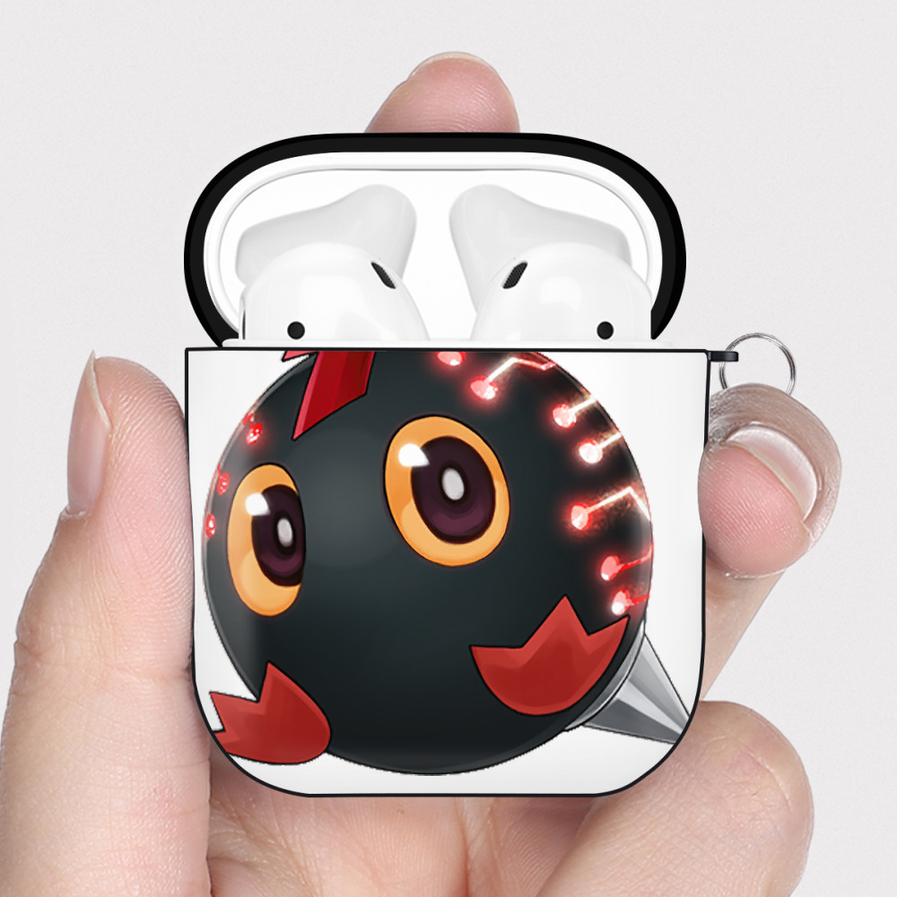 （画像用） 遊☆戯☆王 Yu-Gi-Oh! AirPods 第2世代保護ケース ハードシェル ブラック 耐衝撃・防指紋・カラビナ付き