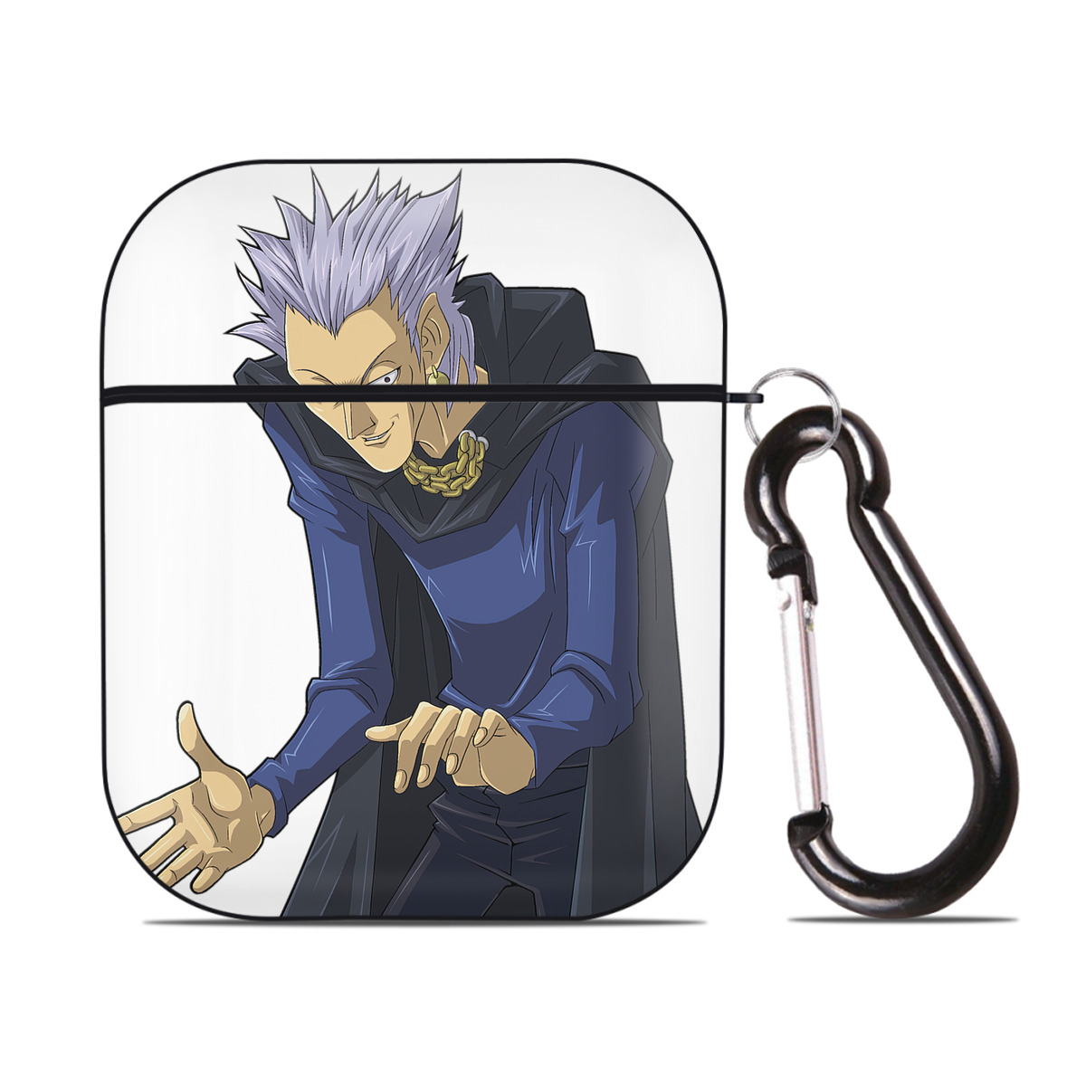 （画像用） 遊☆戯☆王 Yu-Gi-Oh! AirPods 第2世代保護ケース ハードシェル ブラック 耐衝撃・防指紋・カラビナ付き