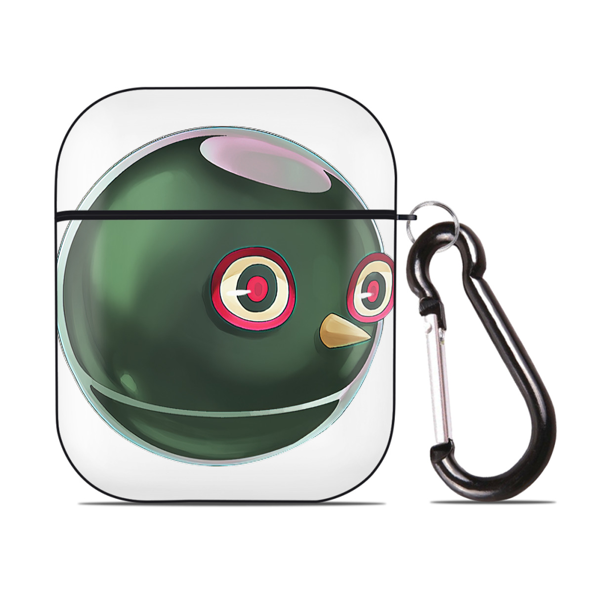 （画像用） 遊☆戯☆王 Yu-Gi-Oh! AirPods 第2世代保護ケース ハードシェル ブラック 耐衝撃・防指紋・カラビナ付き