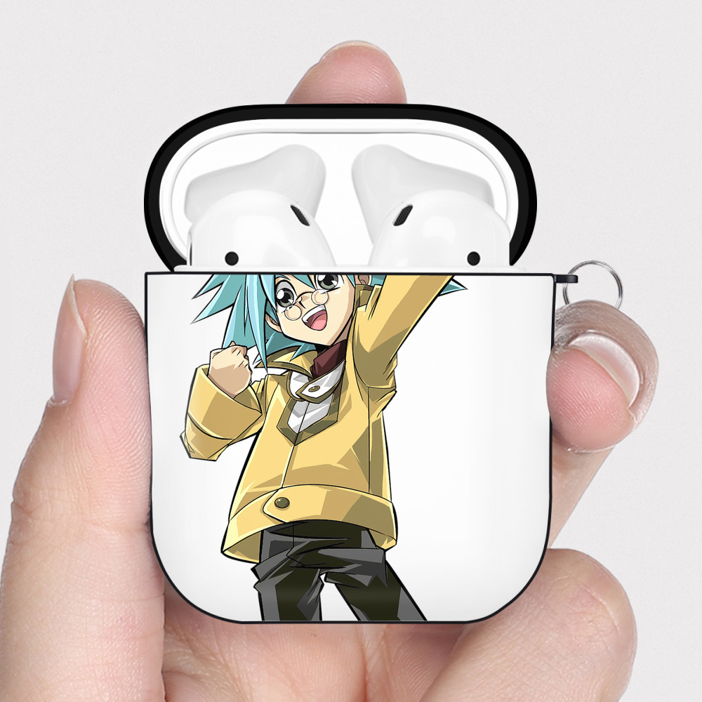 （画像用） 遊☆戯☆王 Yu-Gi-Oh! AirPods 第2世代保護ケース ハードシェル ブラック 耐衝撃・防指紋・カラビナ付き