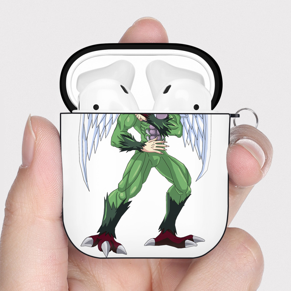 （画像用） 遊☆戯☆王 Yu-Gi-Oh! AirPods 第2世代保護ケース ハードシェル ブラック 耐衝撃・防指紋・カラビナ付き