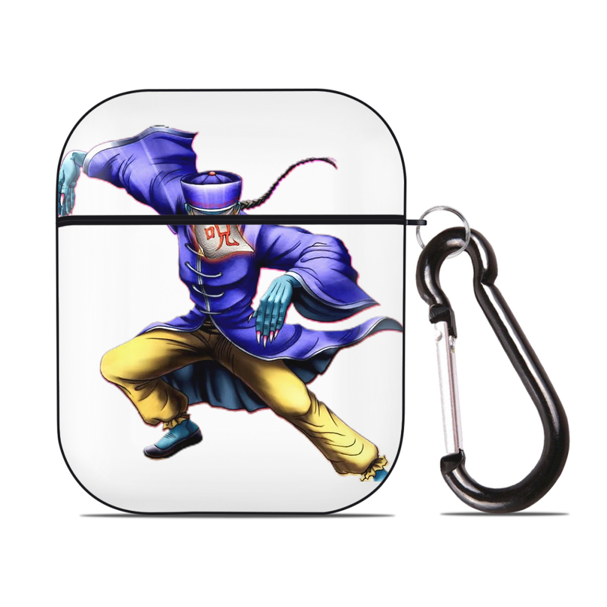 （画像用） 遊☆戯☆王 Yu-Gi-Oh! AirPods 第2世代保護ケース ハードシェル ブラック 耐衝撃・防指紋・カラビナ付き