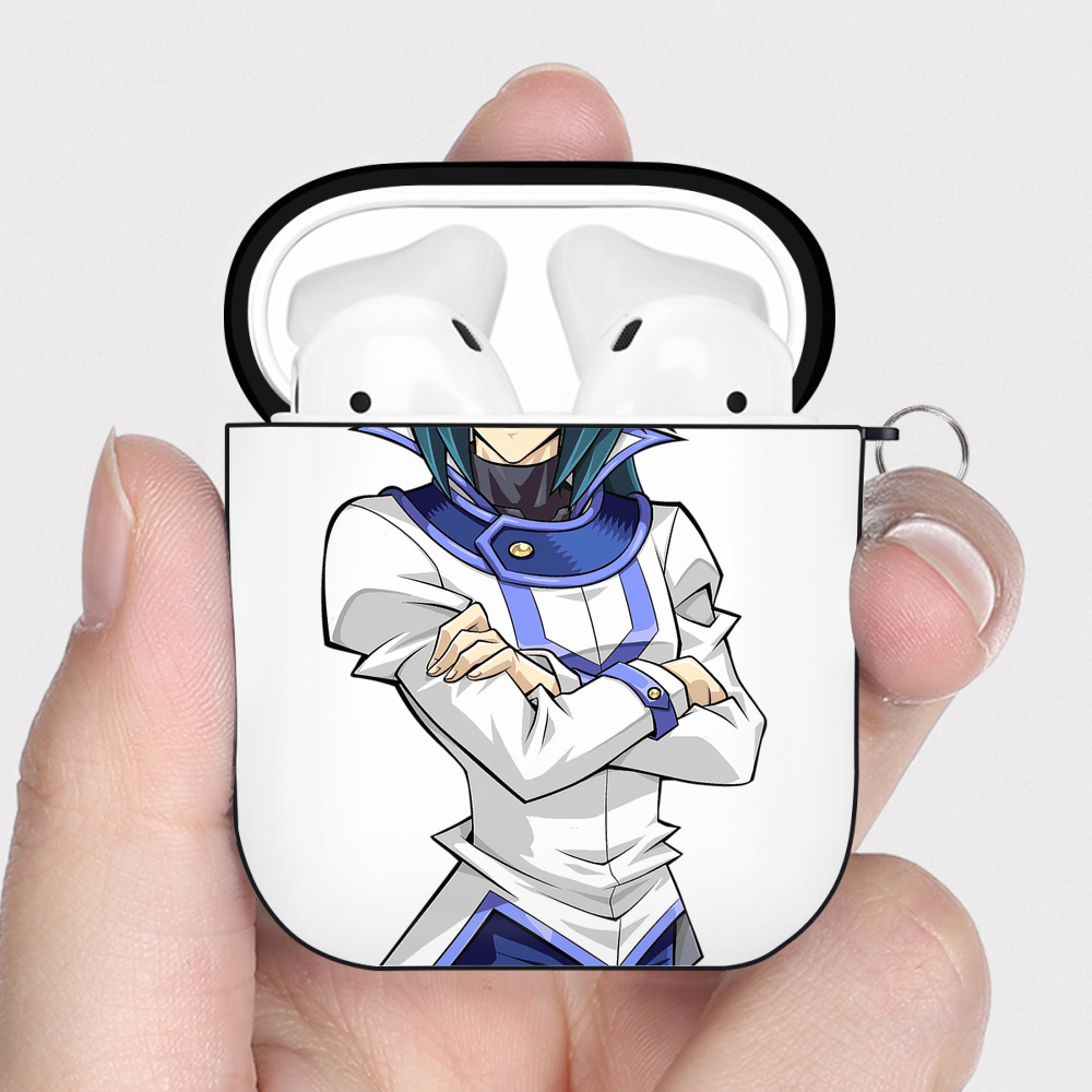 （画像用） 遊☆戯☆王 Yu-Gi-Oh! AirPods 第2世代保護ケース ハードシェル ブラック 耐衝撃・防指紋・カラビナ付き