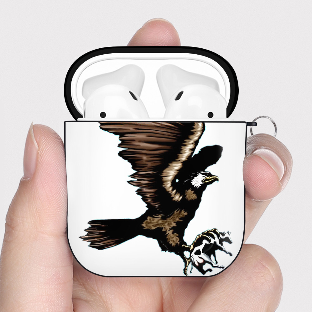 （画像用） 遊☆戯☆王 Yu-Gi-Oh! AirPods 第2世代保護ケース ハードシェル ブラック 耐衝撃・防指紋・カラビナ付き
