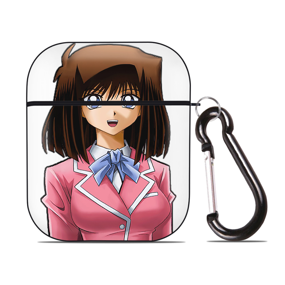 （画像用） 遊☆戯☆王 Yu-Gi-Oh! AirPods 第2世代保護ケース ハードシェル ブラック 耐衝撃・防指紋・カラビナ付き