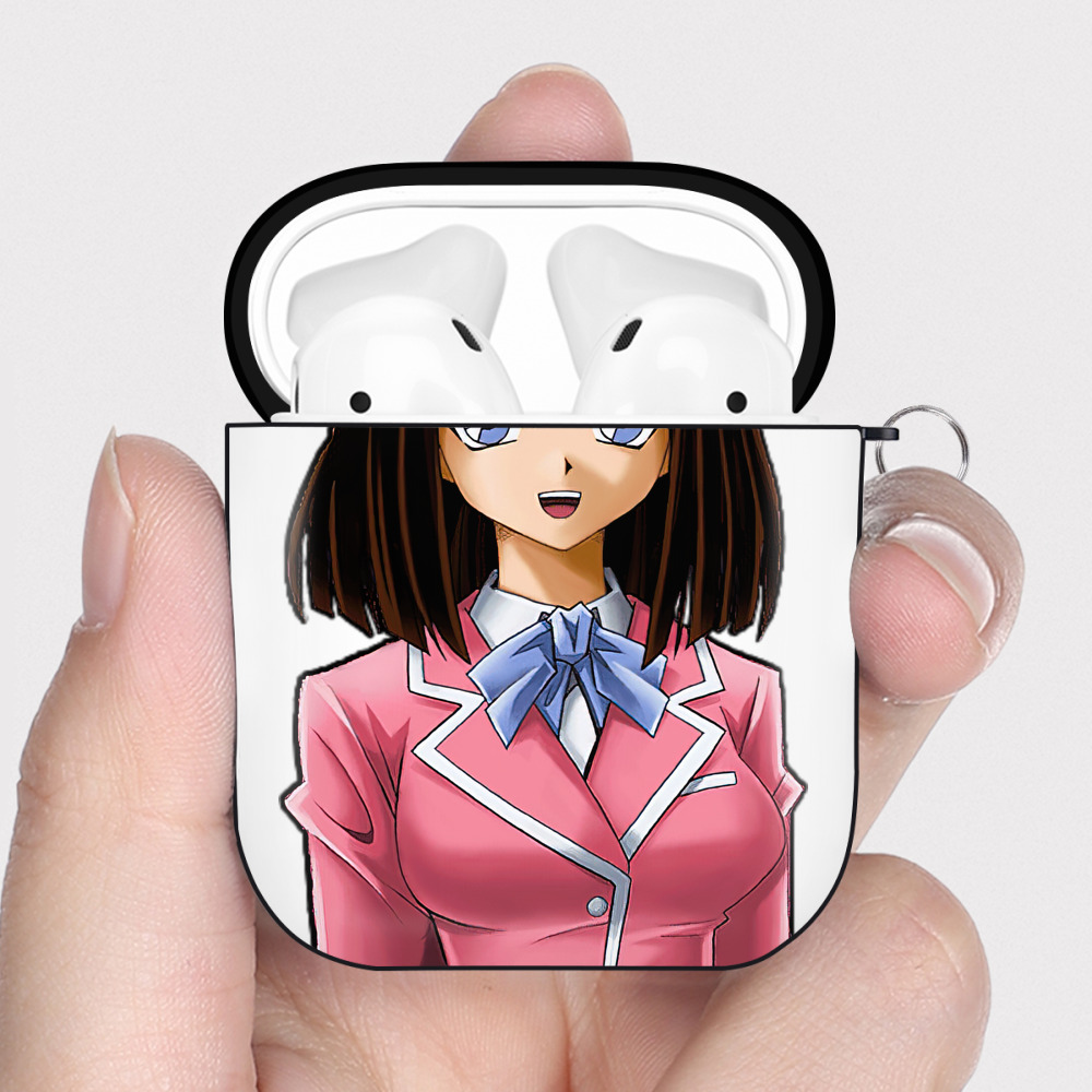 （画像用） 遊☆戯☆王 Yu-Gi-Oh! AirPods 第2世代保護ケース ハードシェル ブラック 耐衝撃・防指紋・カラビナ付き