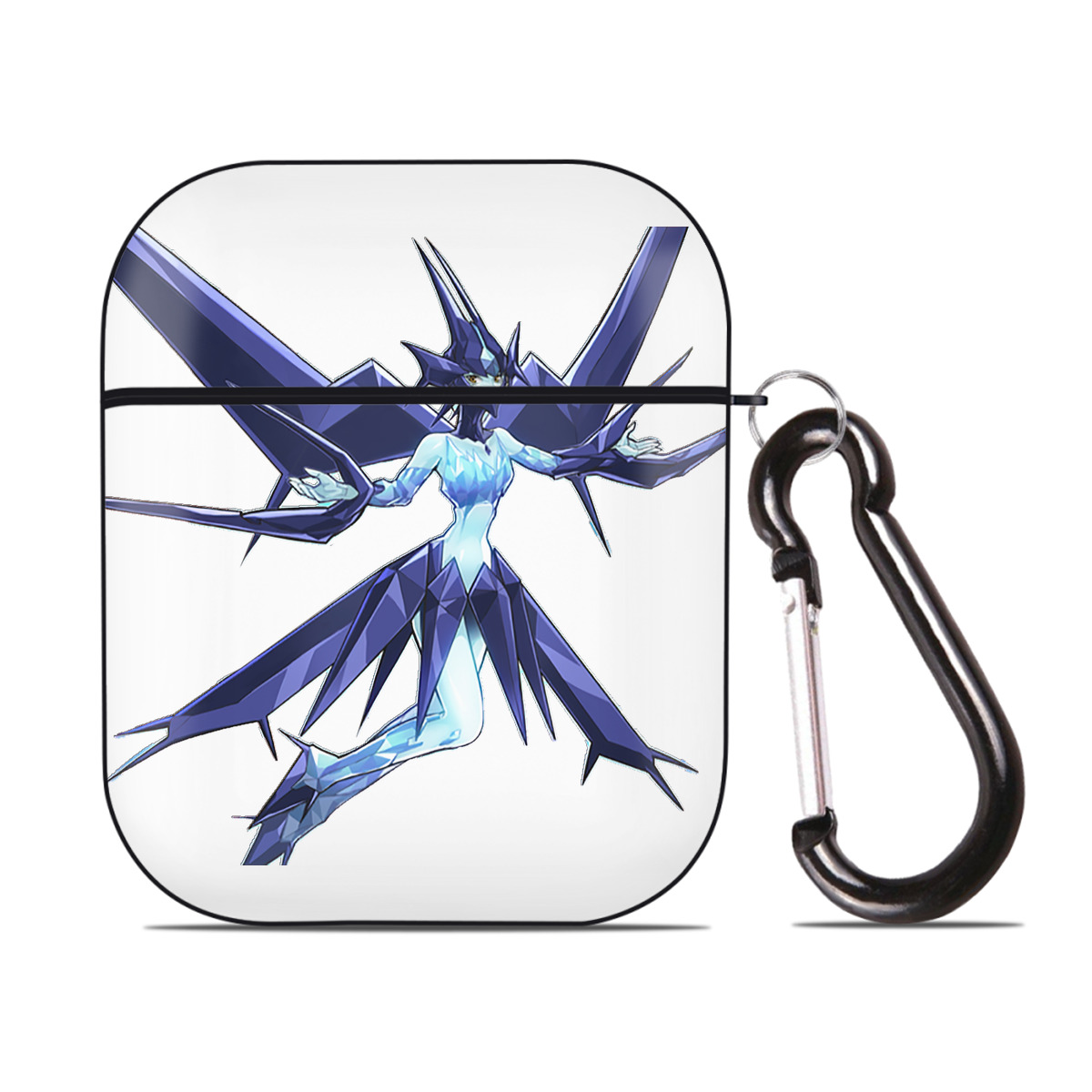 （画像用） 遊☆戯☆王 Yu-Gi-Oh! AirPods 第2世代保護ケース ハードシェル ブラック 耐衝撃・防指紋・カラビナ付き