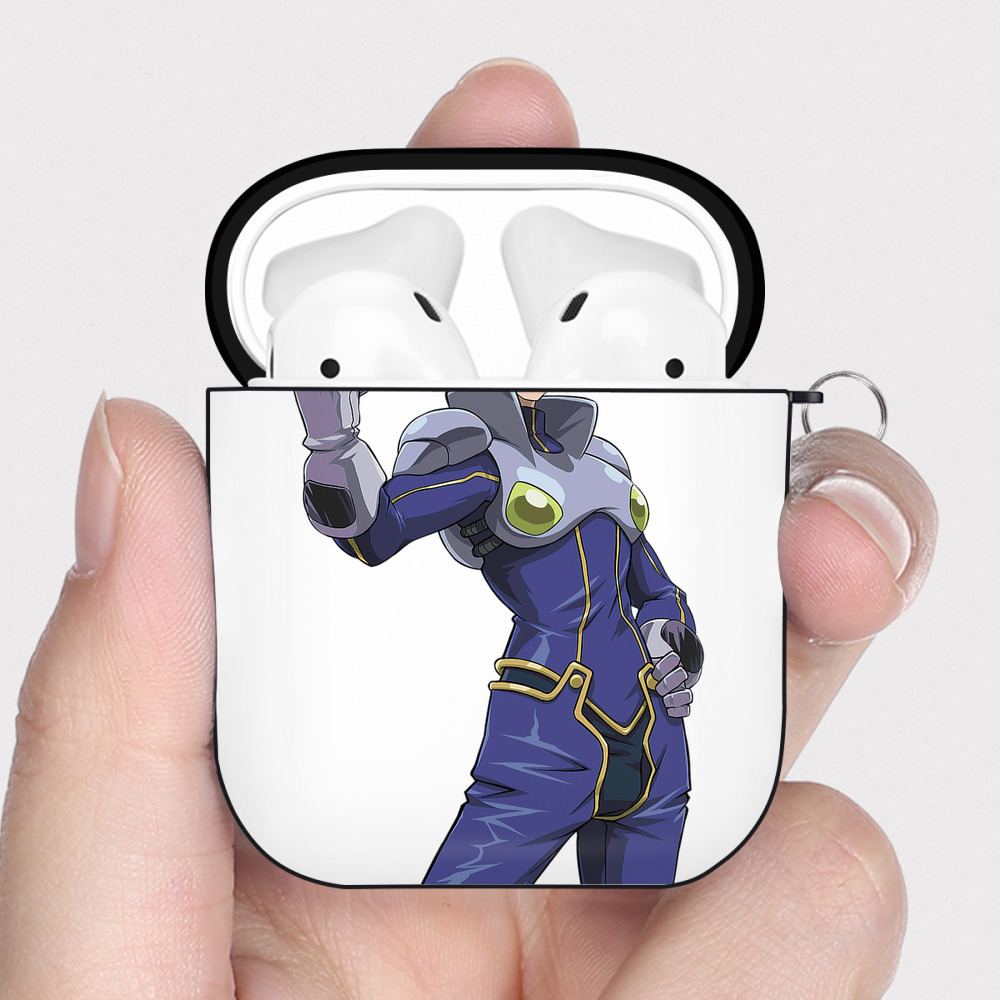 （画像用） 遊☆戯☆王 Yu-Gi-Oh! AirPods 第2世代保護ケース ハードシェル ブラック 耐衝撃・防指紋・カラビナ付き