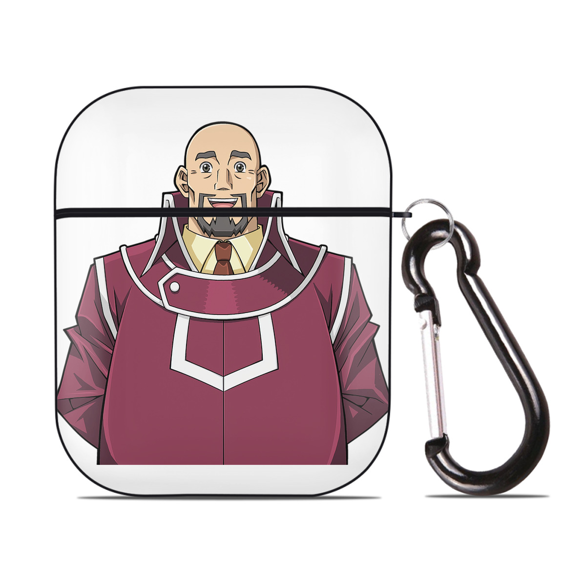 （画像用） 遊☆戯☆王 Yu-Gi-Oh! AirPods 第2世代保護ケース ハードシェル ブラック 耐衝撃・防指紋・カラビナ付き