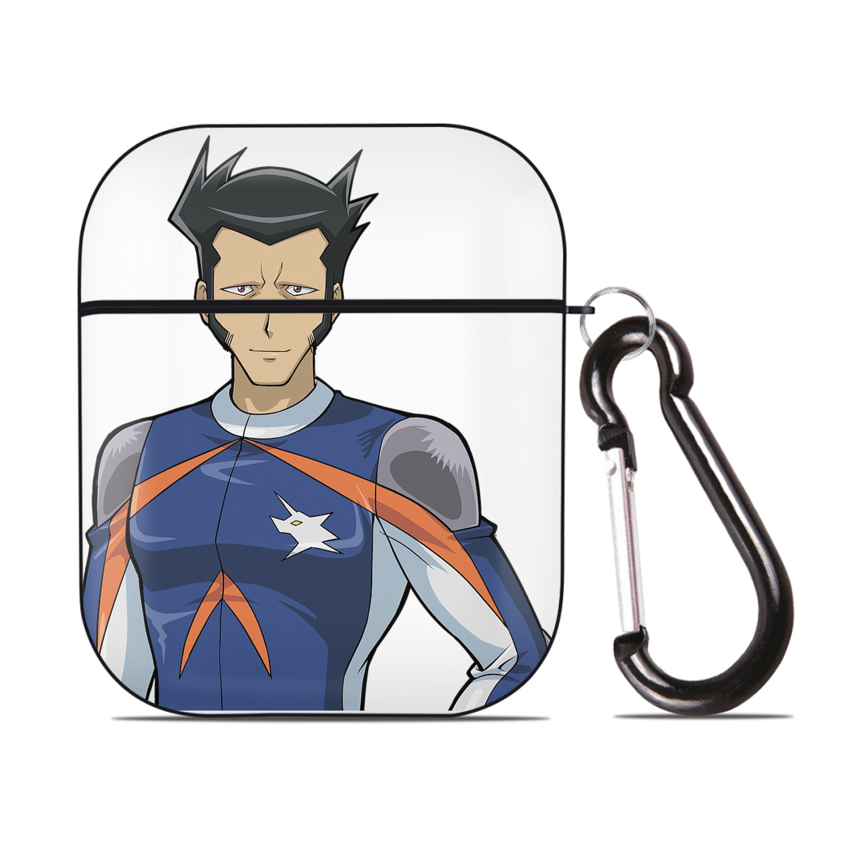 （画像用） 遊☆戯☆王 Yu-Gi-Oh! AirPods 第2世代保護ケース ハードシェル ブラック 耐衝撃・防指紋・カラビナ付き
