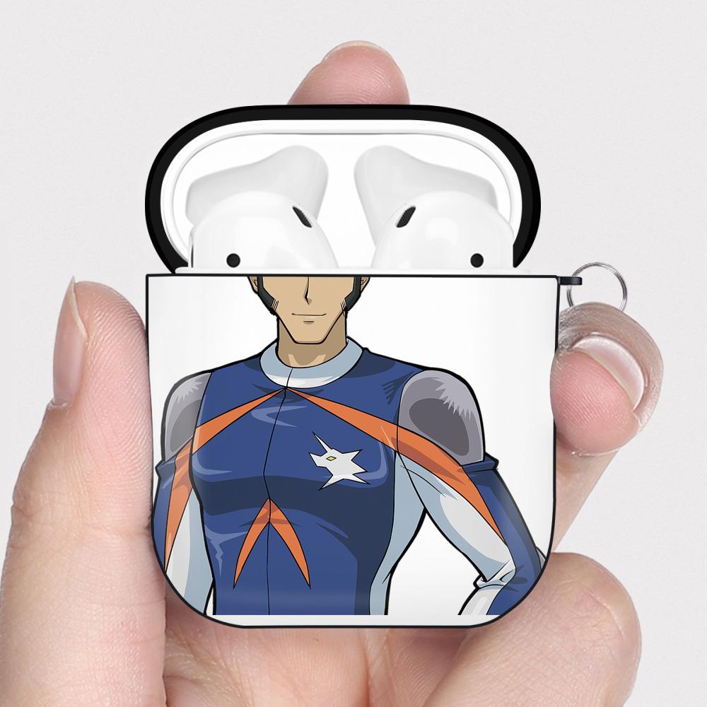 （画像用） 遊☆戯☆王 Yu-Gi-Oh! AirPods 第2世代保護ケース ハードシェル ブラック 耐衝撃・防指紋・カラビナ付き
