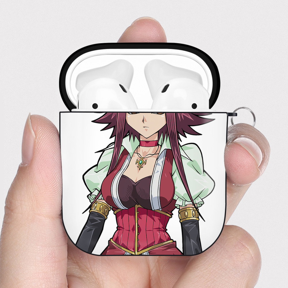 （画像用） 遊☆戯☆王 Yu-Gi-Oh! AirPods 第2世代保護ケース ハードシェル ブラック 耐衝撃・防指紋・カラビナ付き