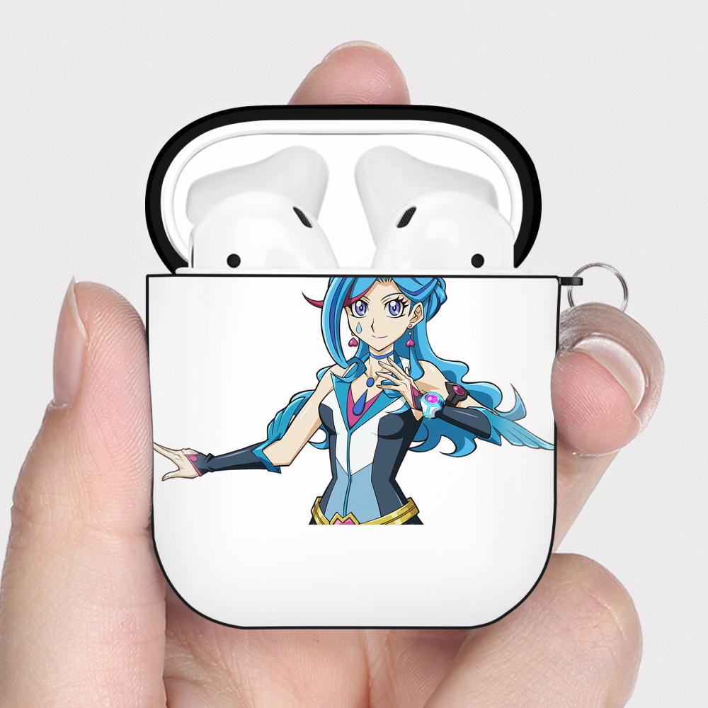 （画像用） 遊☆戯☆王 Yu-Gi-Oh! AirPods 第2世代保護ケース ハードシェル ブラック 耐衝撃・防指紋・カラビナ付き