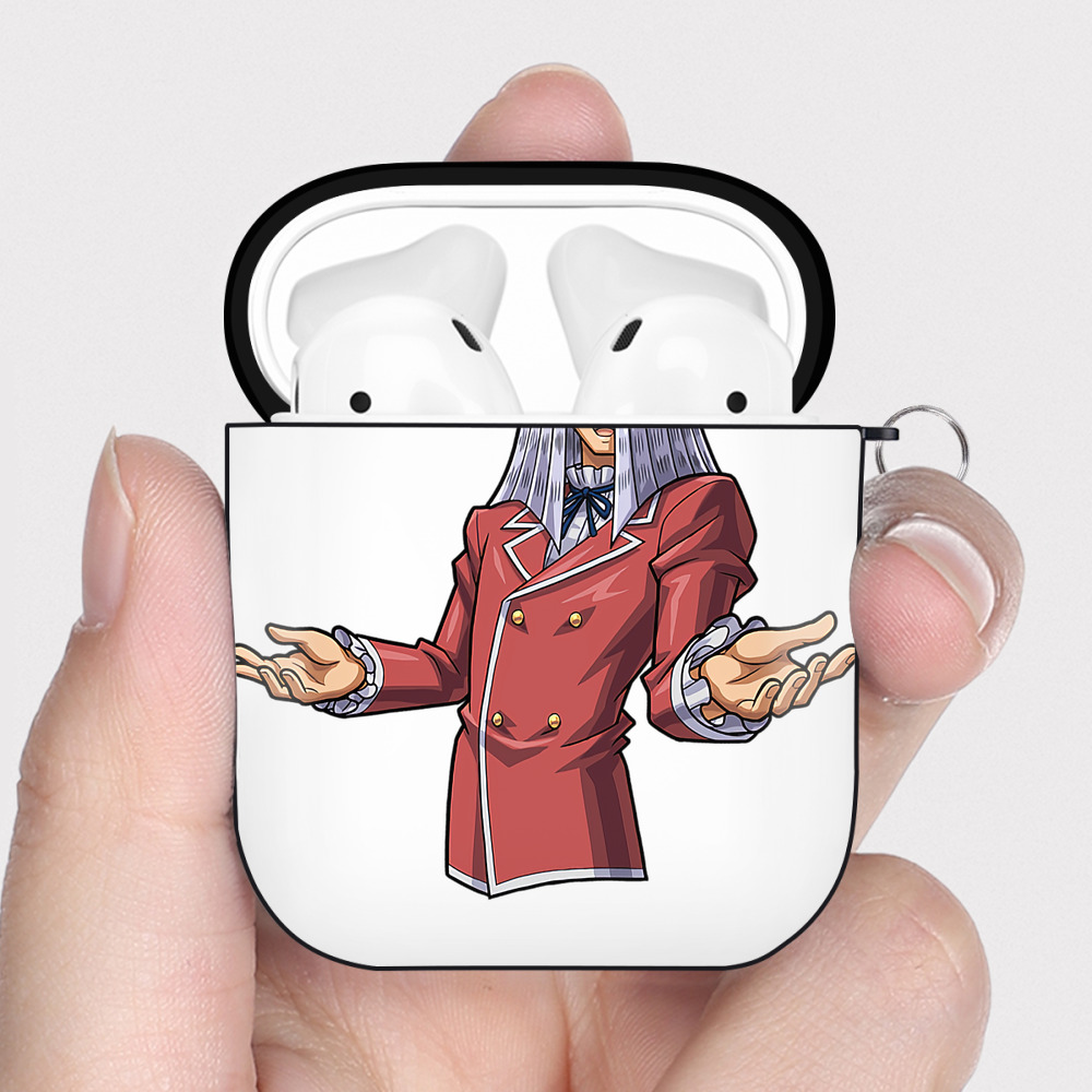 （画像用） 遊☆戯☆王 Yu-Gi-Oh! AirPods 第2世代保護ケース ハードシェル ブラック 耐衝撃・防指紋・カラビナ付き