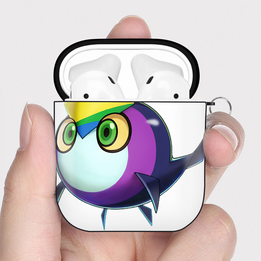 （画像用） 遊☆戯☆王 Yu-Gi-Oh! AirPods 第2世代保護ケース ハードシェル ブラック 耐衝撃・防指紋・カラビナ付き