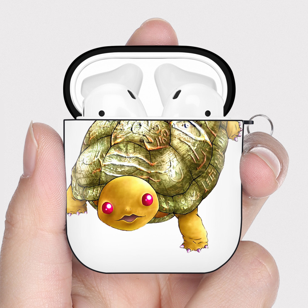 （画像用） 遊☆戯☆王 Yu-Gi-Oh! AirPods 第2世代保護ケース ハードシェル ブラック 耐衝撃・防指紋・カラビナ付き
