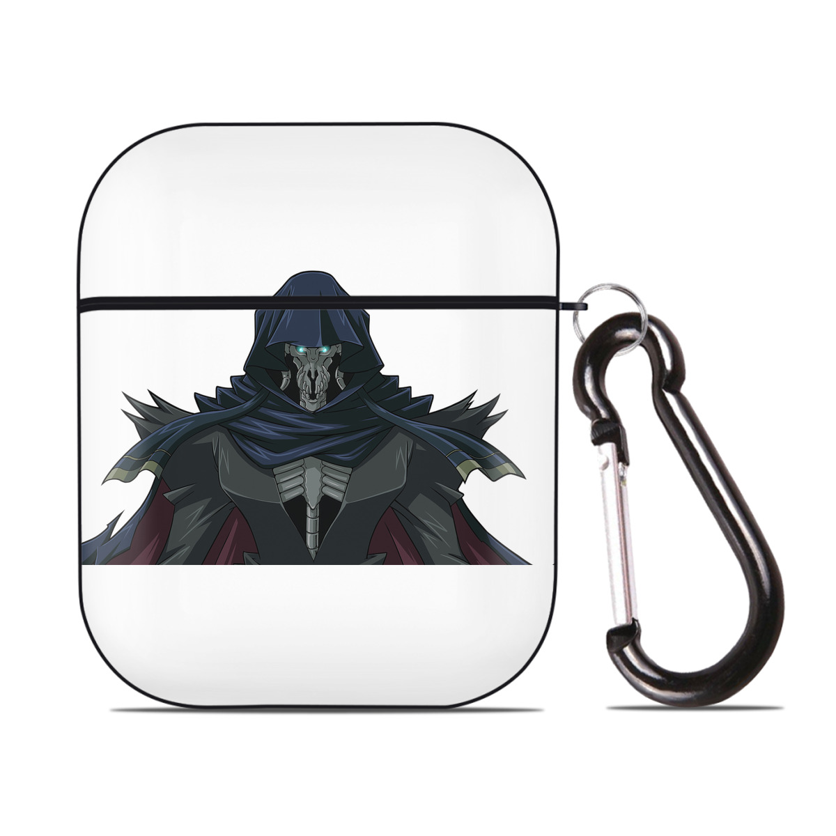 （画像用） 遊☆戯☆王 Yu-Gi-Oh! AirPods 第2世代保護ケース ハードシェル ブラック 耐衝撃・防指紋・カラビナ付き