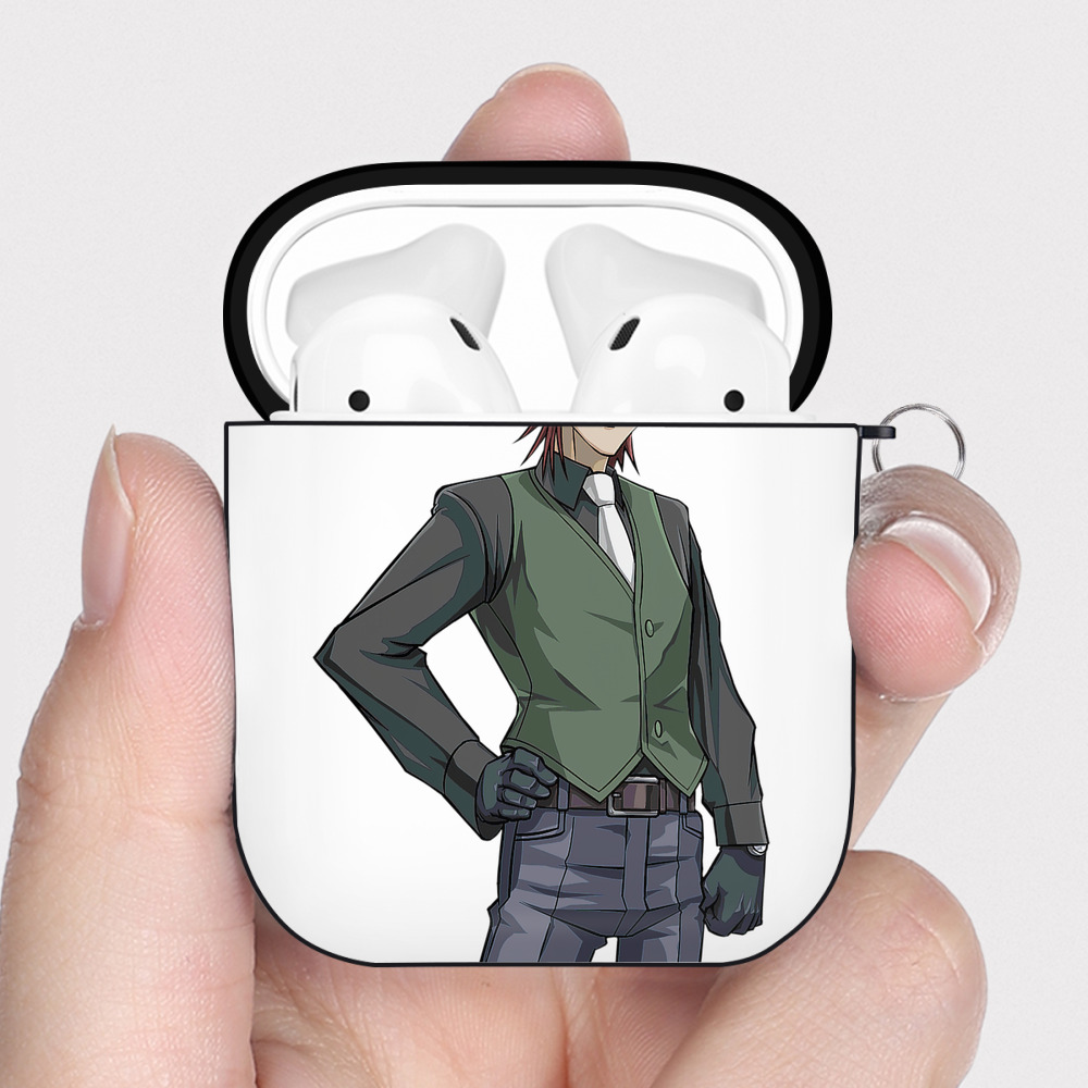 （画像用） 遊☆戯☆王 Yu-Gi-Oh! AirPods 第2世代保護ケース ハードシェル ブラック 耐衝撃・防指紋・カラビナ付き