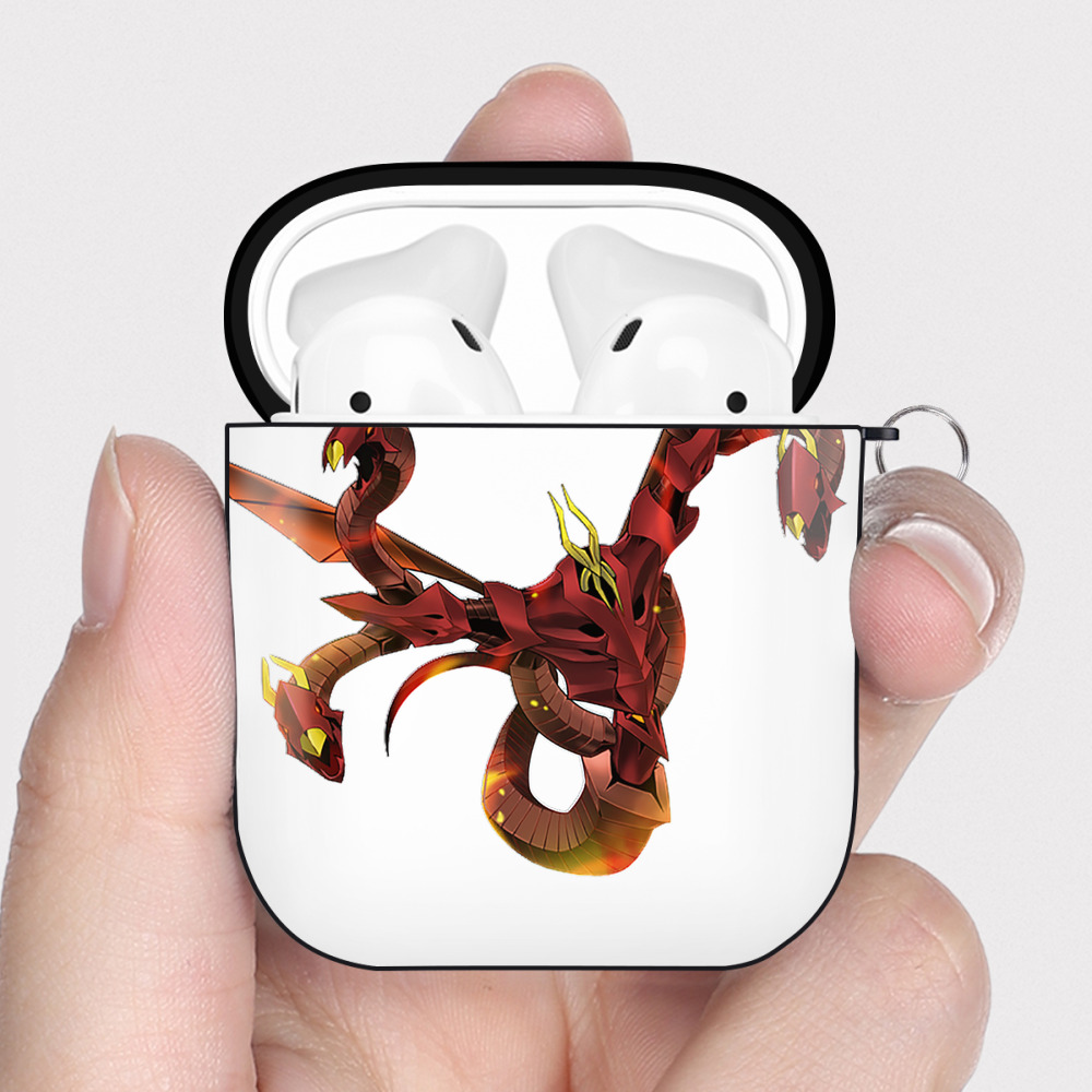 （画像用） 遊☆戯☆王 Yu-Gi-Oh! AirPods 第2世代保護ケース ハードシェル ブラック 耐衝撃・防指紋・カラビナ付き