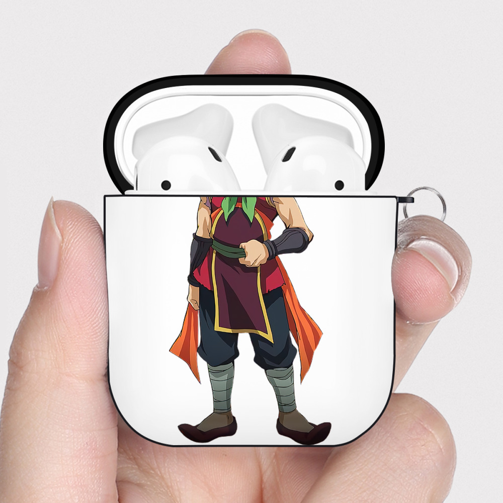 （画像用） 遊☆戯☆王 Yu-Gi-Oh! AirPods 第2世代保護ケース ハードシェル ブラック 耐衝撃・防指紋・カラビナ付き