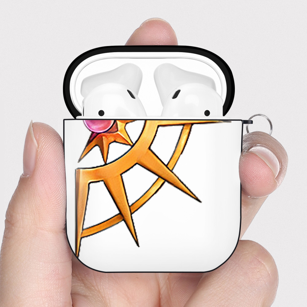 （画像用） 遊☆戯☆王 Yu-Gi-Oh! AirPods 第2世代保護ケース ハードシェル ブラック 耐衝撃・防指紋・カラビナ付き
