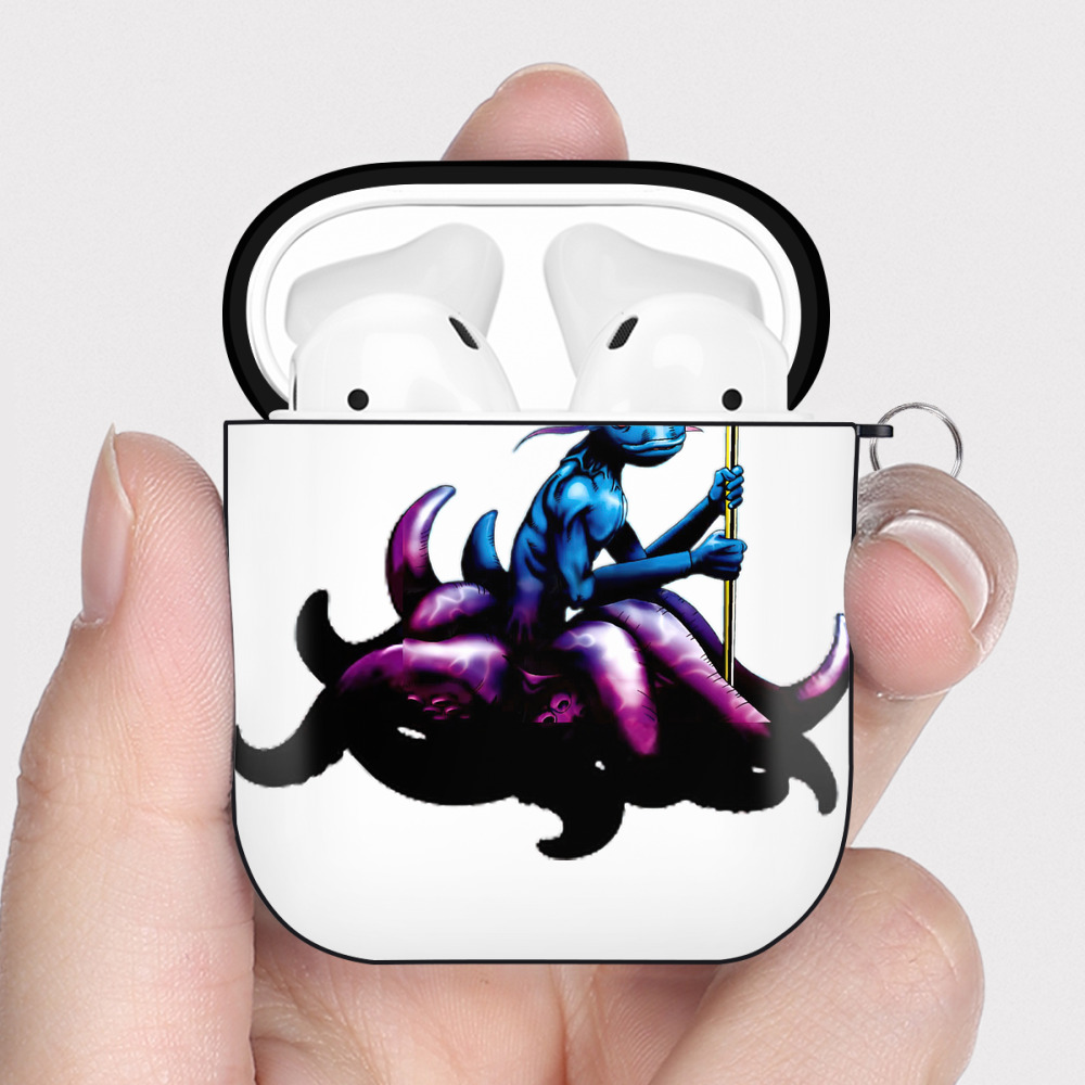 （画像用） 遊☆戯☆王 Yu-Gi-Oh! AirPods 第2世代保護ケース ハードシェル ブラック 耐衝撃・防指紋・カラビナ付き