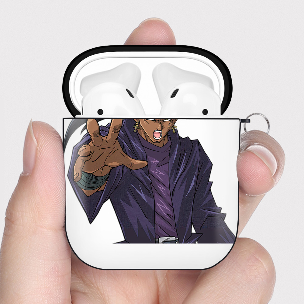 （画像用） 遊☆戯☆王 Yu-Gi-Oh! AirPods 第2世代保護ケース ハードシェル ブラック 耐衝撃・防指紋・カラビナ付き